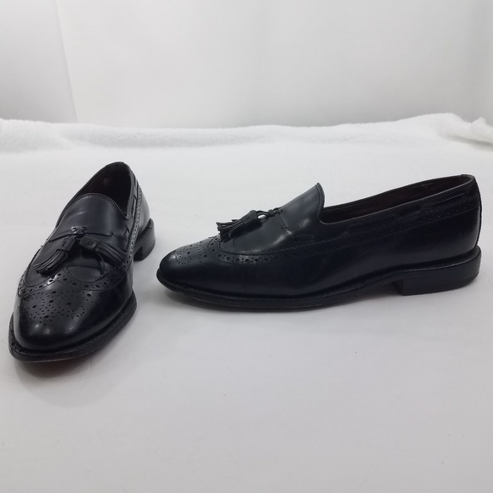 Allen Edmonds Manchester Black Wing Tip Loafer Tas‎